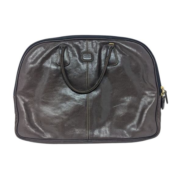 Bric's Leather Top Handle Messenger Bag Brown - Picture 1 of 16